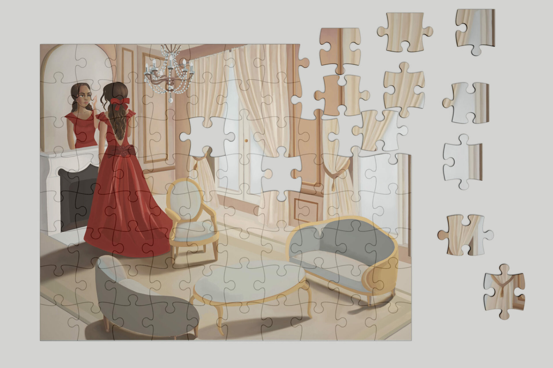 Puzzle Vie de château de Cynthia Artstudio