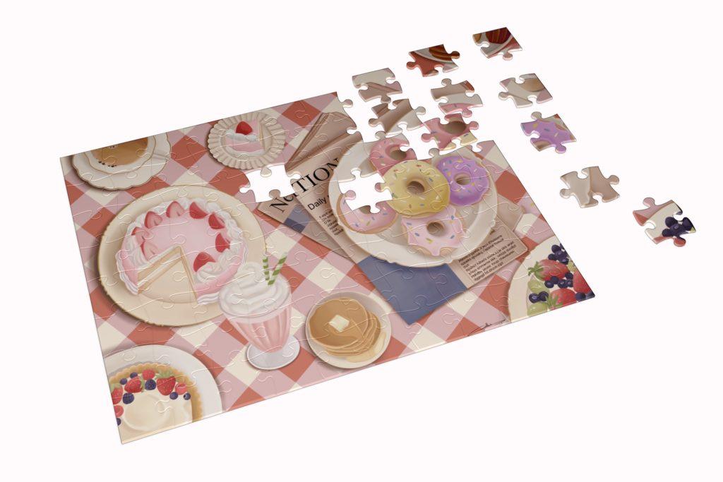 puzzle nourriture sucré, dessert
