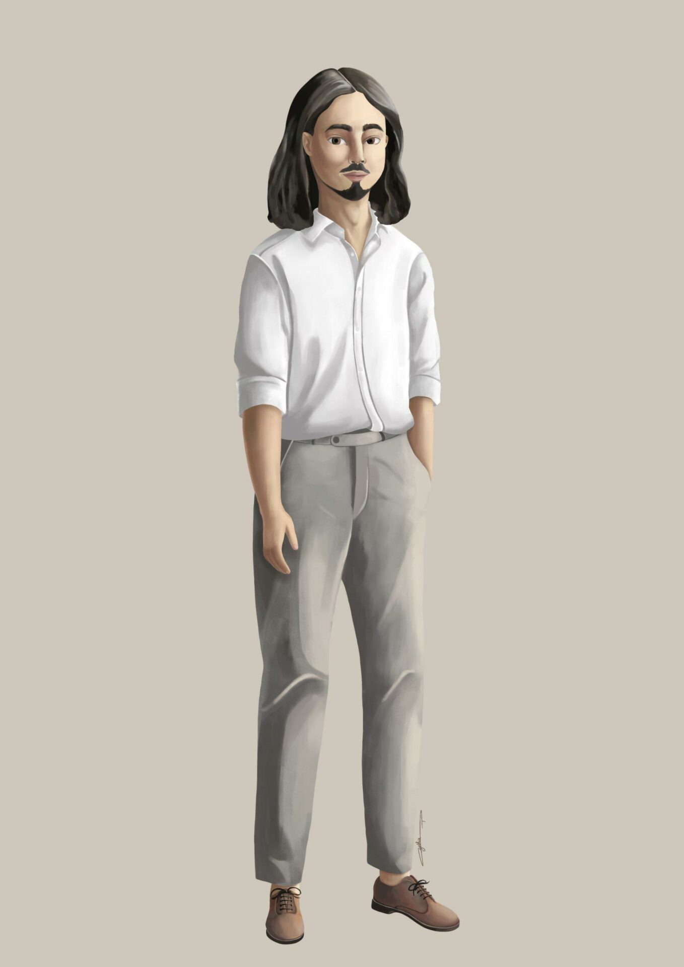 Dessin homme, illustration fait par Cynthia Artstudio. Man character