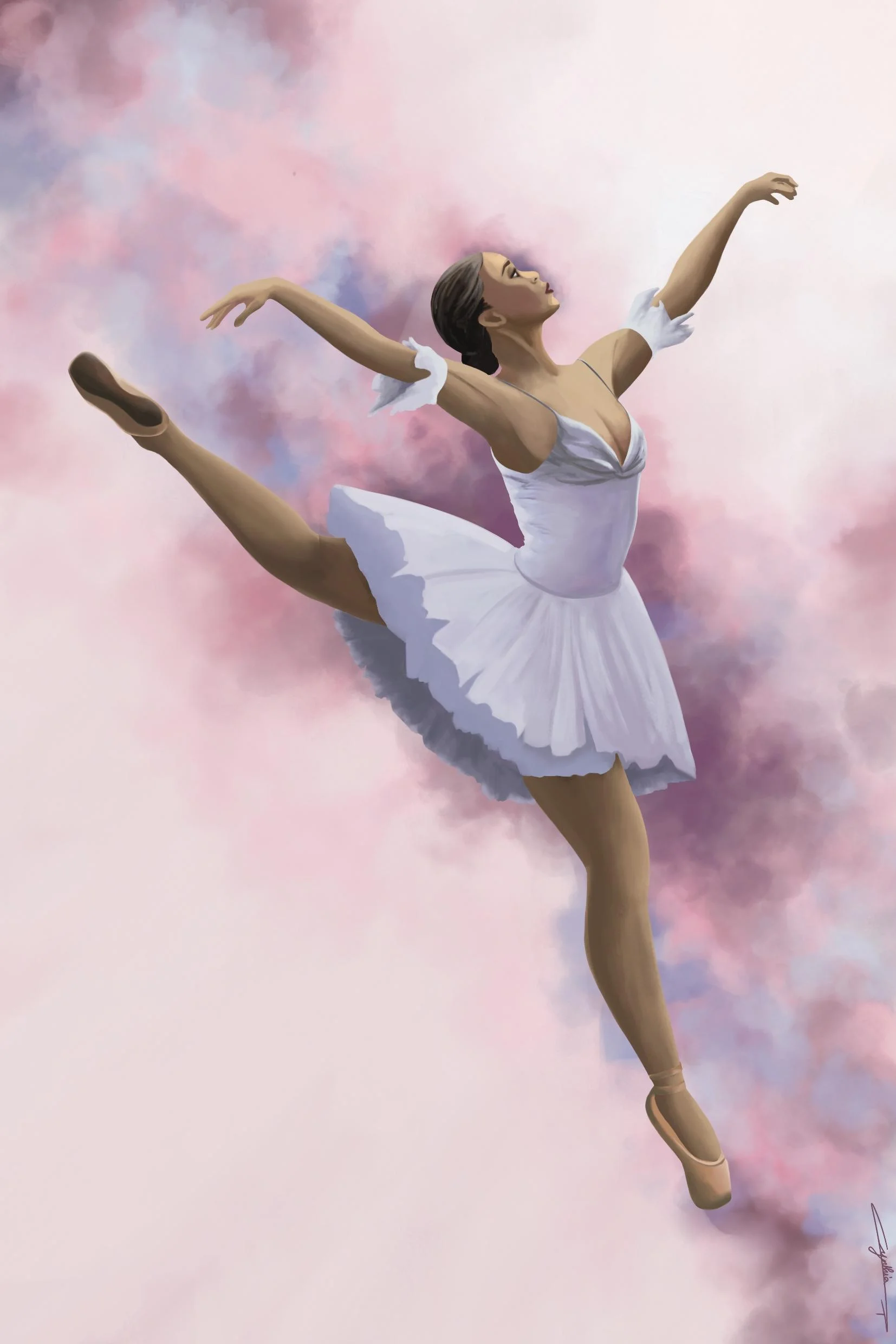 Danseuse étoile illustration par Cynthia Artstudio