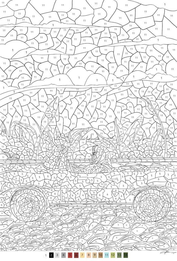 Coloriage magique réalisé par Cynthia Artstudio