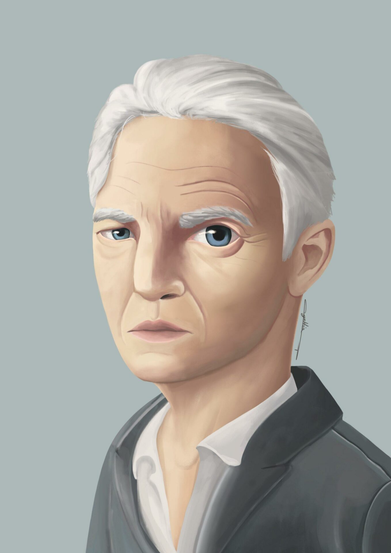 Portrait homme âgé fait par Cynthia Artstudio