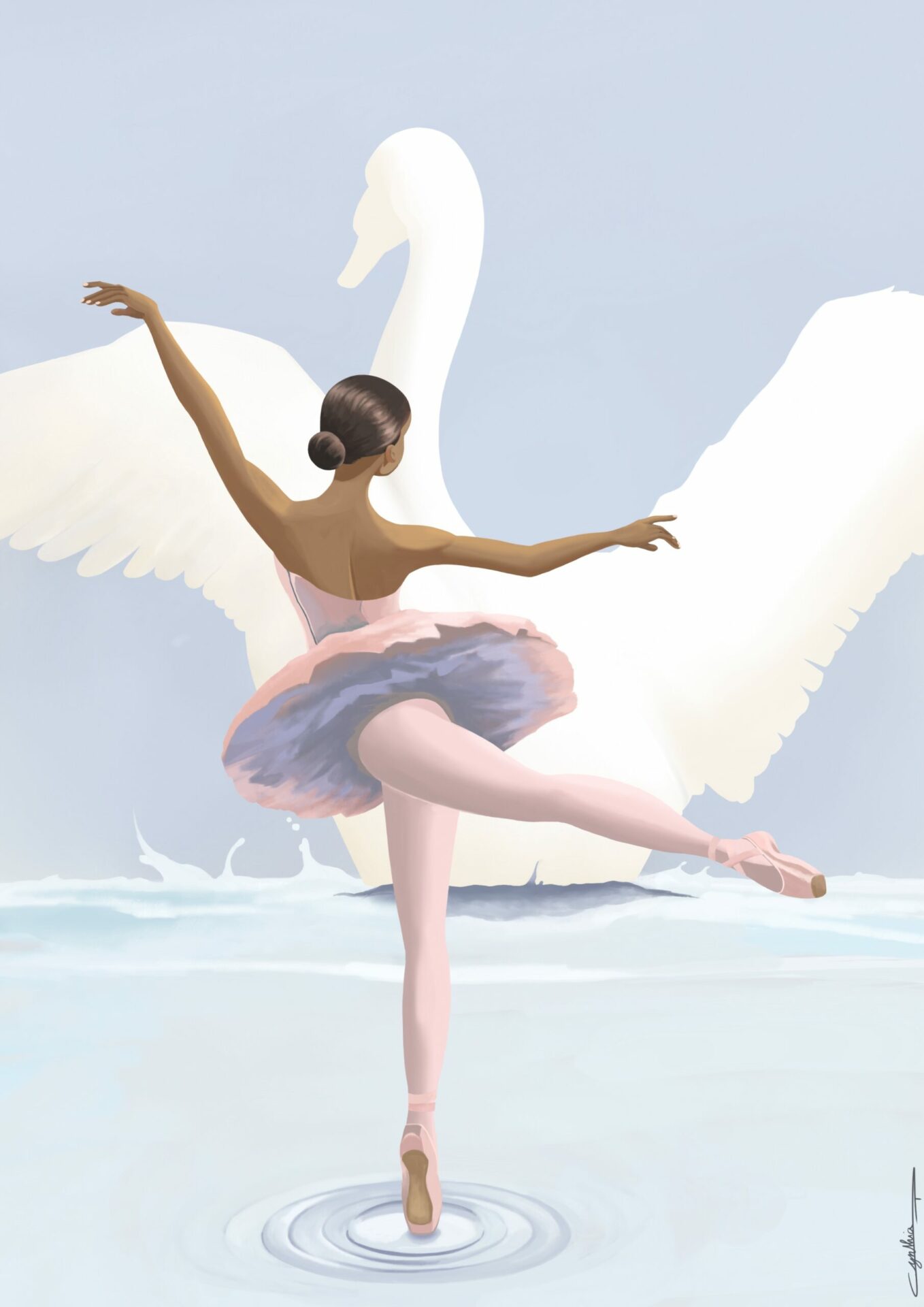 Prima ballerina Teen book cover by Cynthia Artstudio