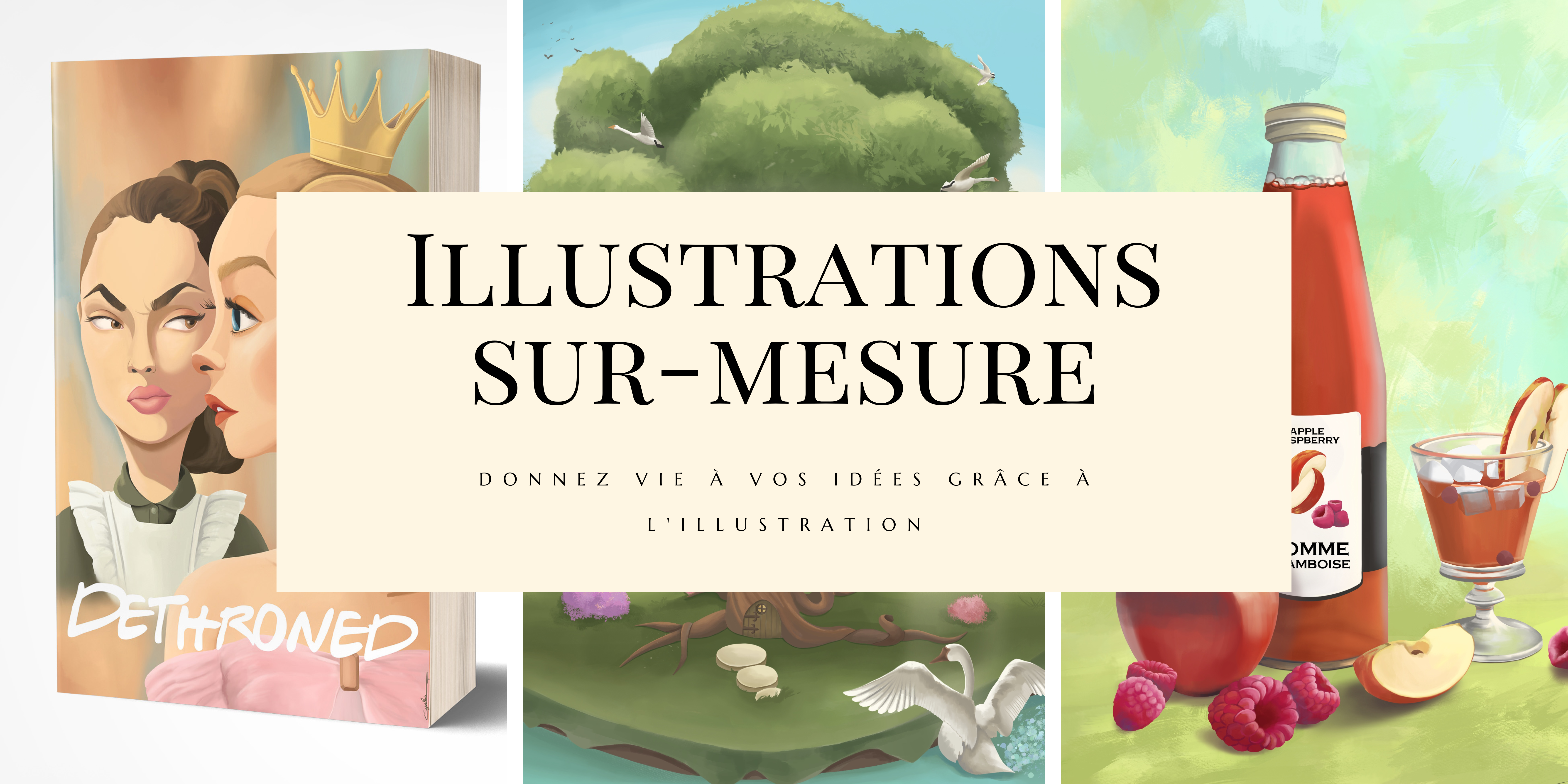 Bannière du site de l'illustratrice jeunesse Cynthia Artstudio