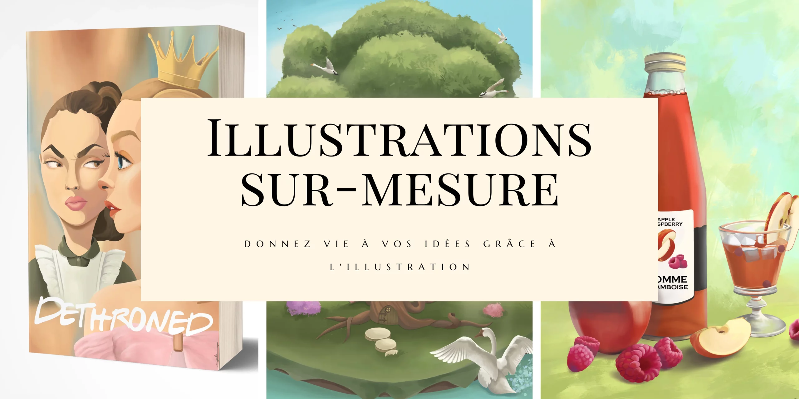 Header site illustratrice freelance Cynthia Artstudio