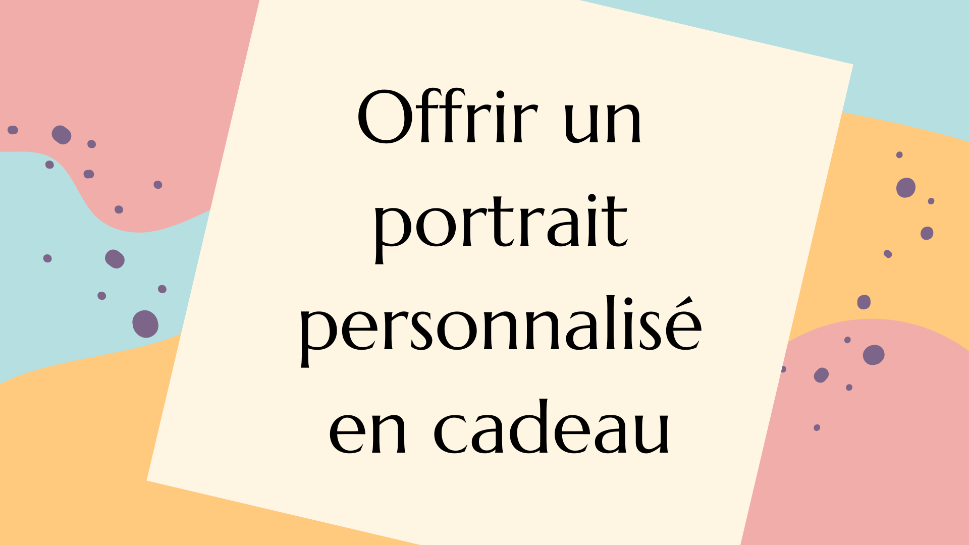 Offrir un portrait personnalisé en cadeau article de l'illustratrice Cynthia Artstudio