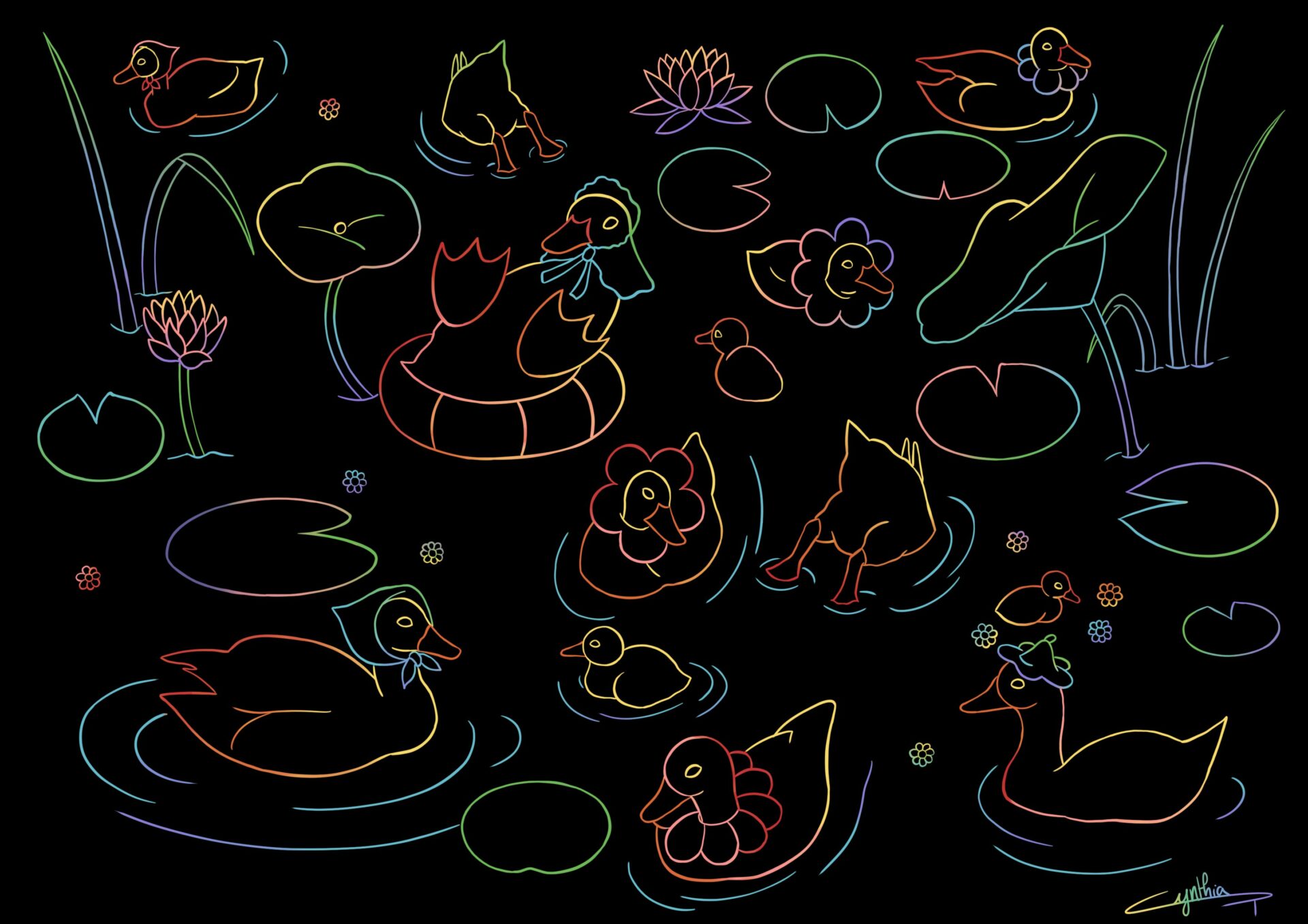 Carte à gratter dessin de Cynthia Artstudio