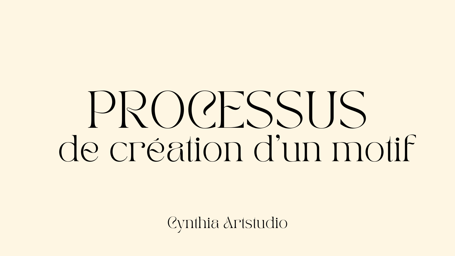 Article Processus de création d'un motif par Cynthia Artstudio