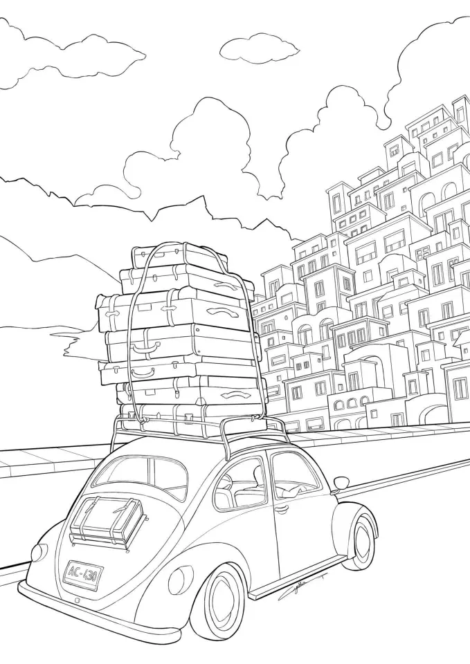 Coloriage sur mesure par l'illustrateur de livre de coloriage Cynthia Artstudio