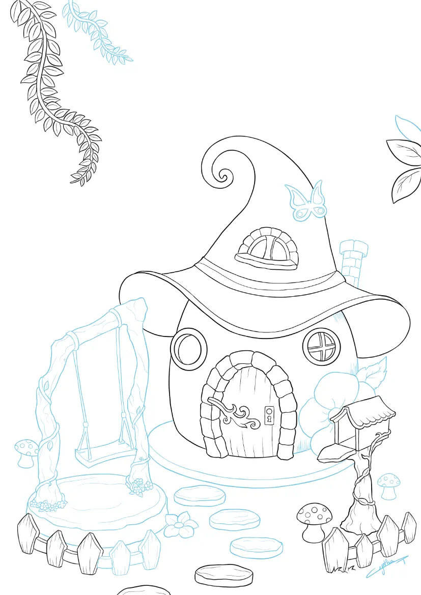coloriage zenline réalisé par Cynthia Artstudio