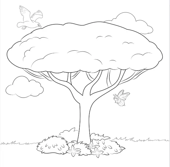 coloriage pin parasol ile des Embiez